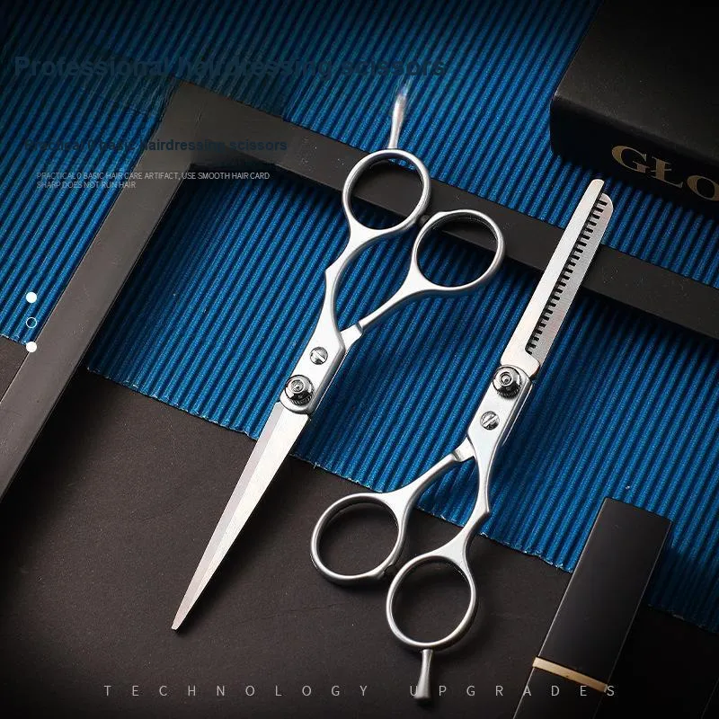 XIBI Haircutting Scissors With Flat Teeth 2 Piece Set Suitable For Home Use And Pet Grooming Hair-2
