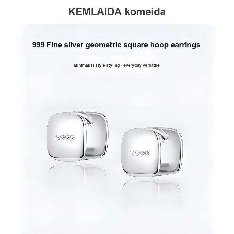 KEMLAIDA 999 Fine Silver Earrings Women's-2