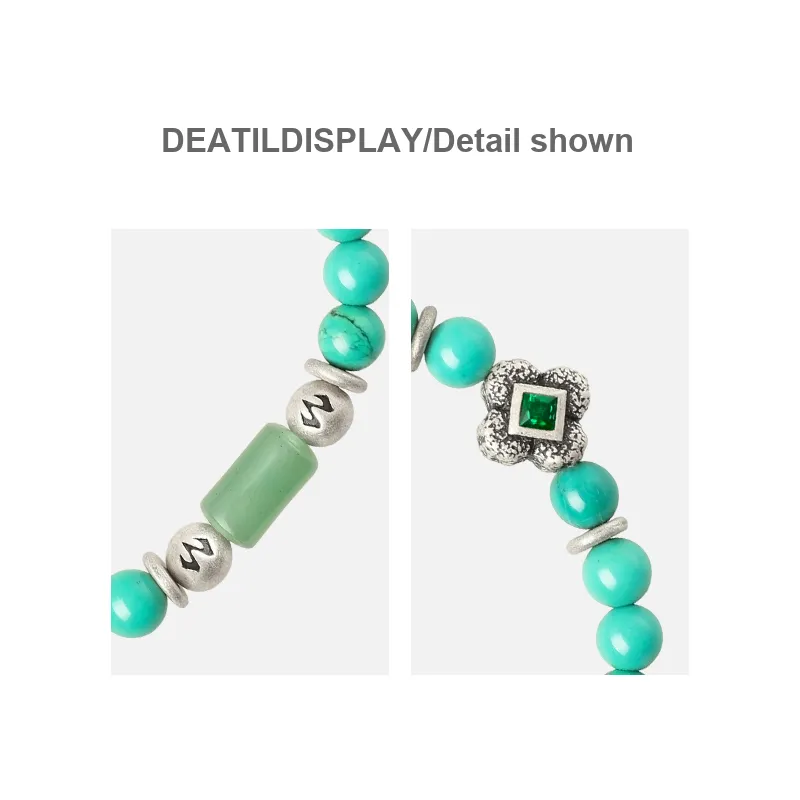 BABAMA Synthetic Turquoise Bracelets Unisex-3