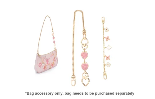 Lan Bao Fan Metal Shoulder Bag With Strap Unisex Cherry Blossom Pink