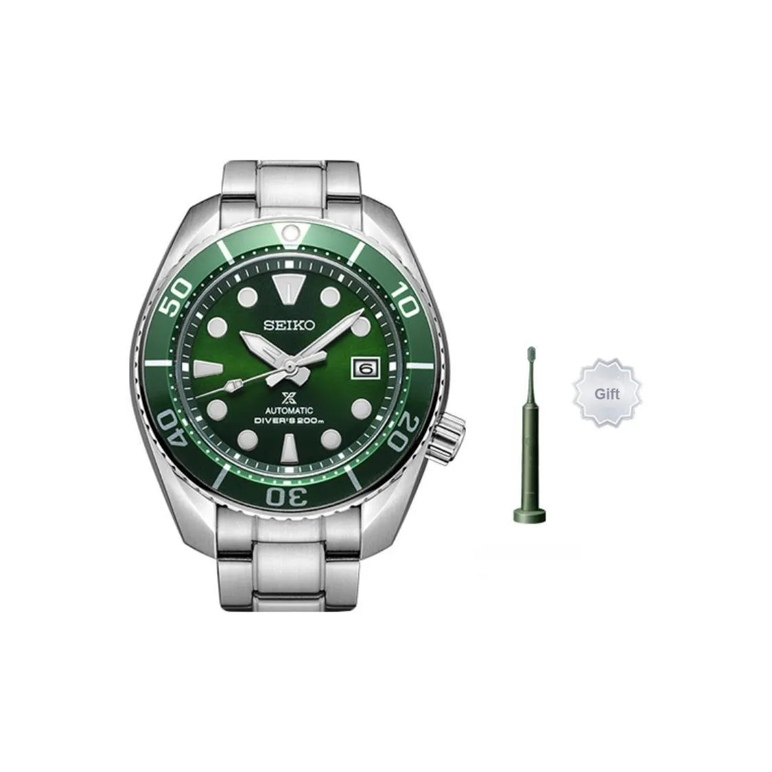 SEIKO Mechanical Movement Stainless Steel Strap Watch Men's Watches Green Dial