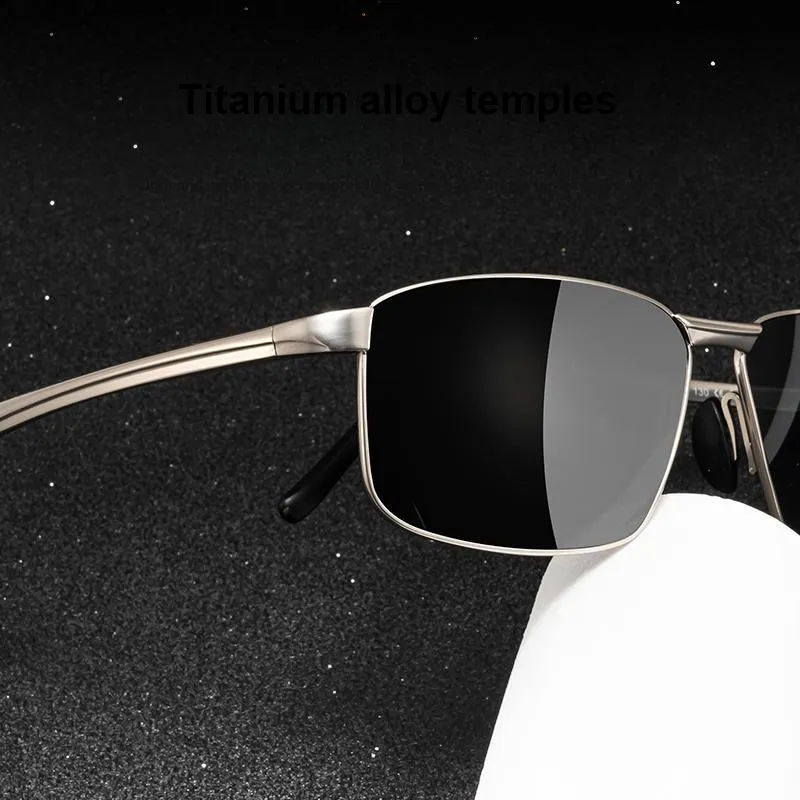 VIRDEN AERMAN Titanium Alloy Square Sunglasses Men's-3