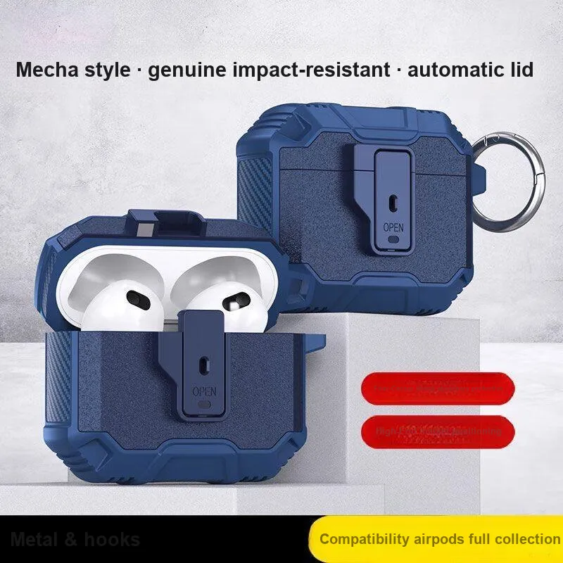 Yoobao Compatibility AirPods4 TPU Automatic Lid Fully Enclosed Impact Resistant Headphone Cases-6