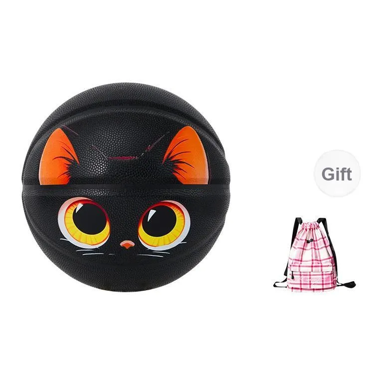 Kuangmi PU Basketball Black Size 6 Size 7 Street Unisex-12