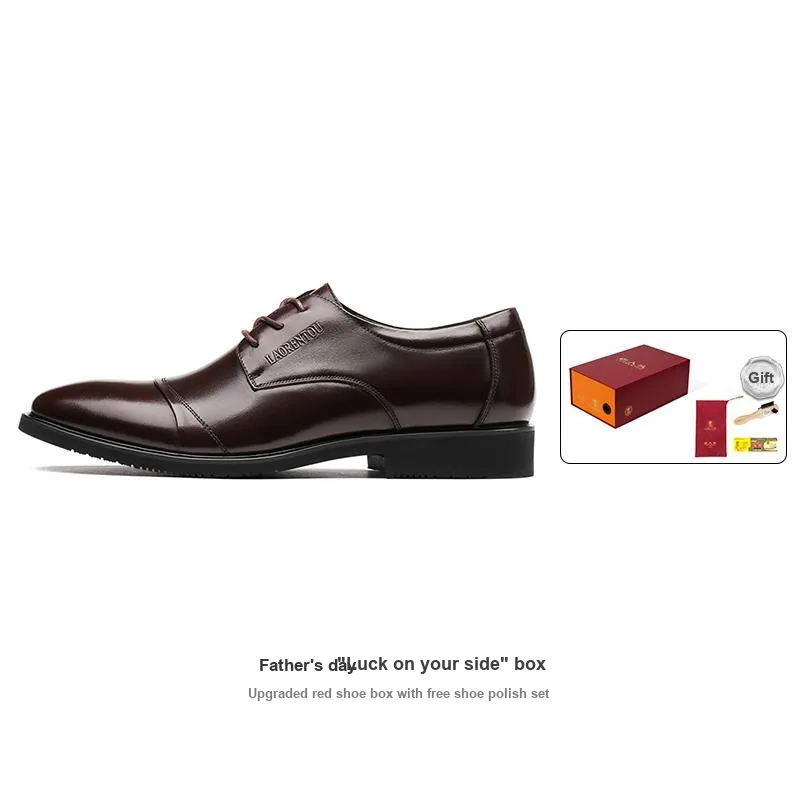 LAORENTOU Dress Shoes Men Low Top Black/Brown-0