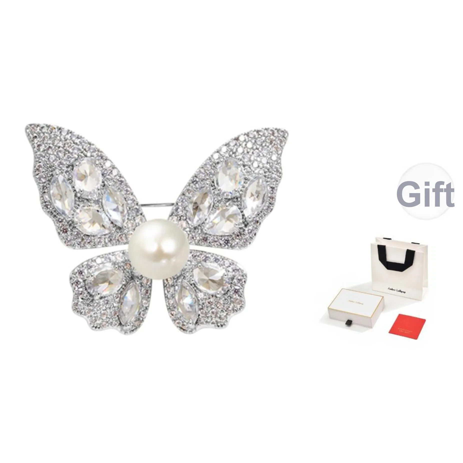 Amber Lollipop Freshwater Pearl Brooches Women's