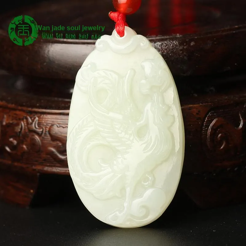 WANYUHUN Hetian Jade Pendants White Jade Women's-1