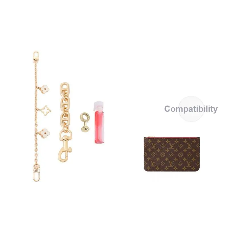 Gloya Metal Bag Accessories Unisex Gold-Tone