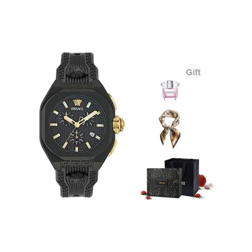 VERSACE Кварцевый механизм Мужские Современные Часы 44 мм Черные