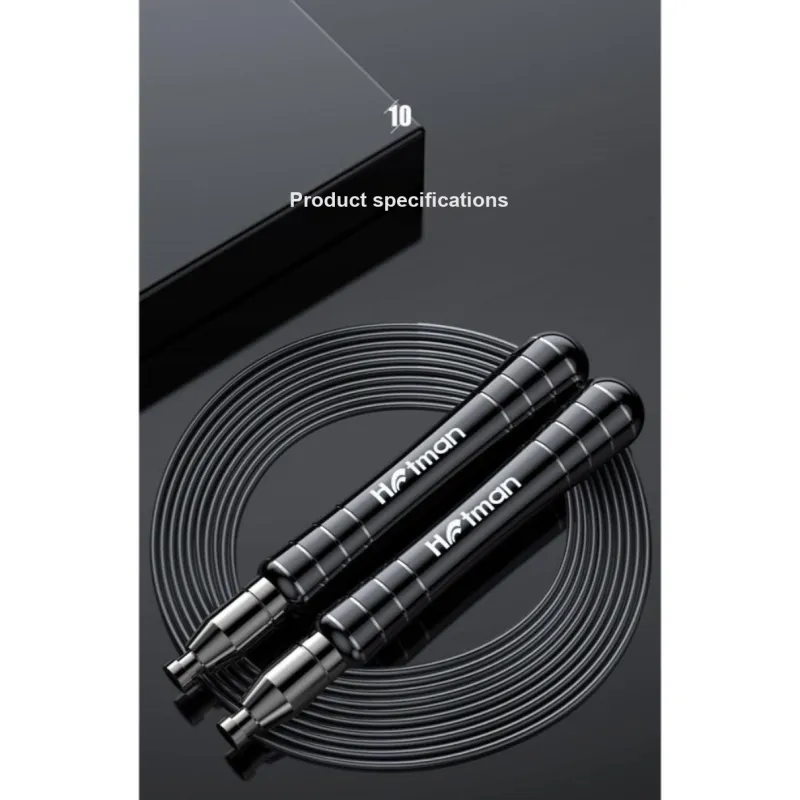 Genesis Fitness Training Non Countable Jump Ropes Adults Aluminum Alloy Controller, Steel Wire Rope 3m-1