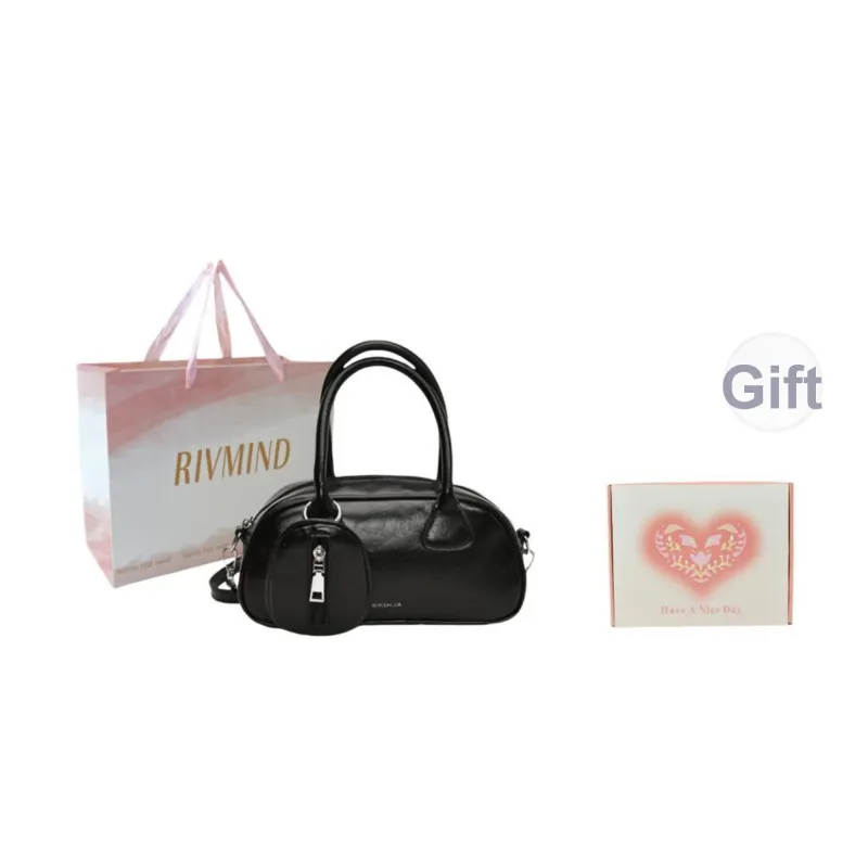 RIVMIND PU Shoulder Bag, Crossbody Bag, Handbag Regular Unisex Black/Red/Coffee/Brown-24