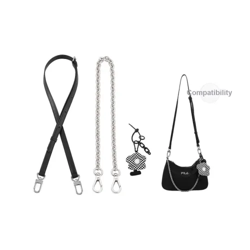 Lan Bao Fan Кожа и Металл Сумка Ремень Унисекс Серебристый Черный