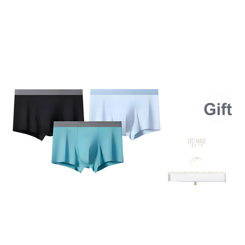 XIA.WA.ZHI.XIU Underpants Men's Shopping Bag 3 Pack-5