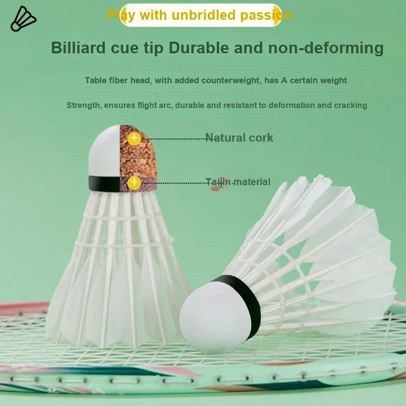 Kawasaki Goose Feather Shuttlecock 12 Pack Goose Feather Everyday, Training Shuttlecocks-3