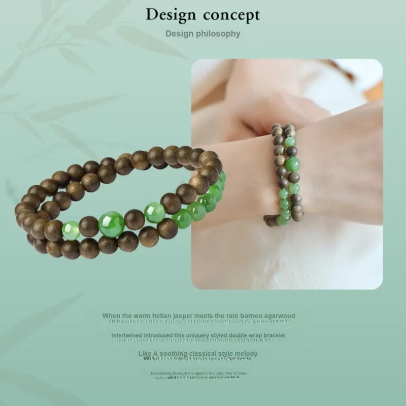 LAOMIAO Hetian Jade Bracelets Green Jade Women's-1