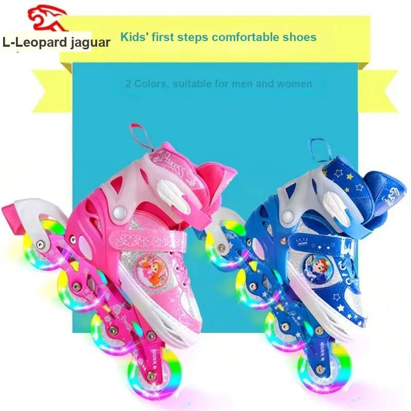 L pard Inline Skates Roller Skating Kids' Size Adjustable-6