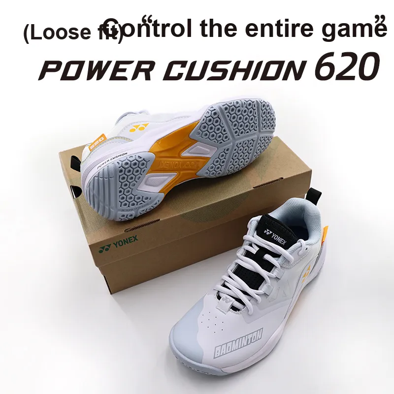 YONEX Power Cushion Low Top Badminton Shoes Unisex White Yellow-7