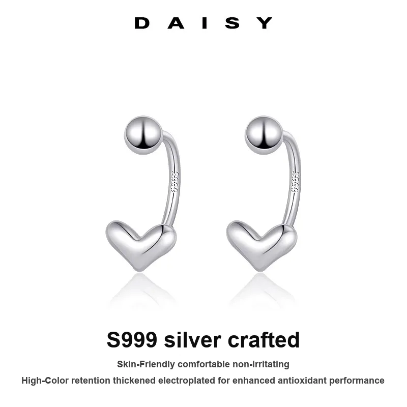 Daisy Dream Full Sterling Silver Stud Earrings Women's-2
