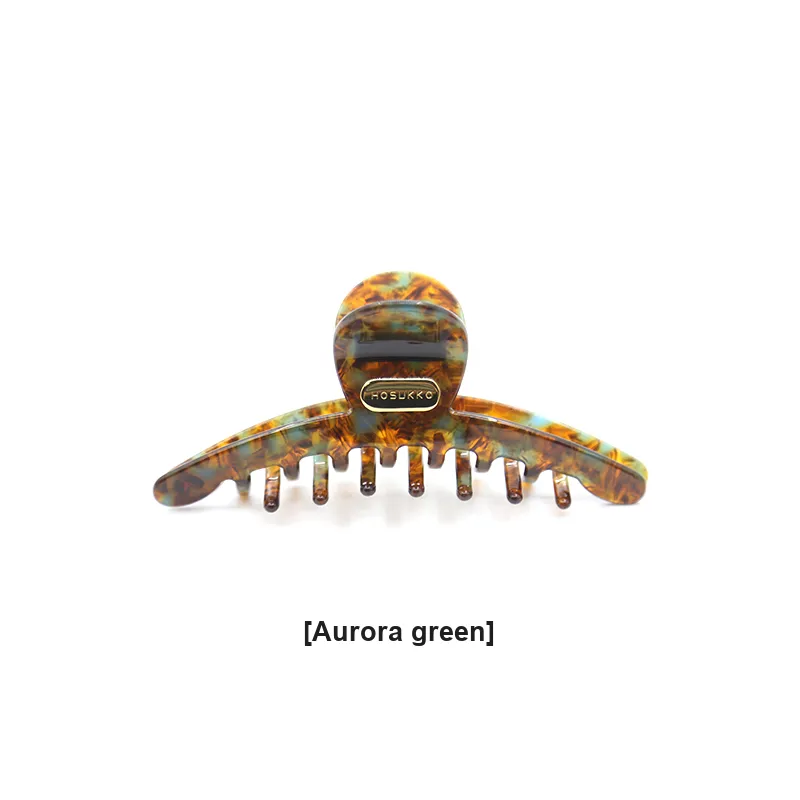 HOSUKKO PVC/Acetate Plate Hair Clips Women's-4