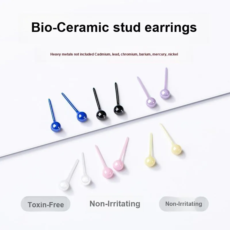 MCK Bioceramic Stud Earrings Unisex-2