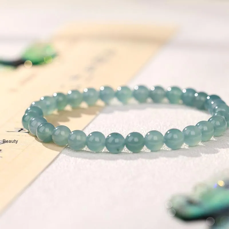 Clear Snow Ice Glutinous Bracelets Unisex-4
