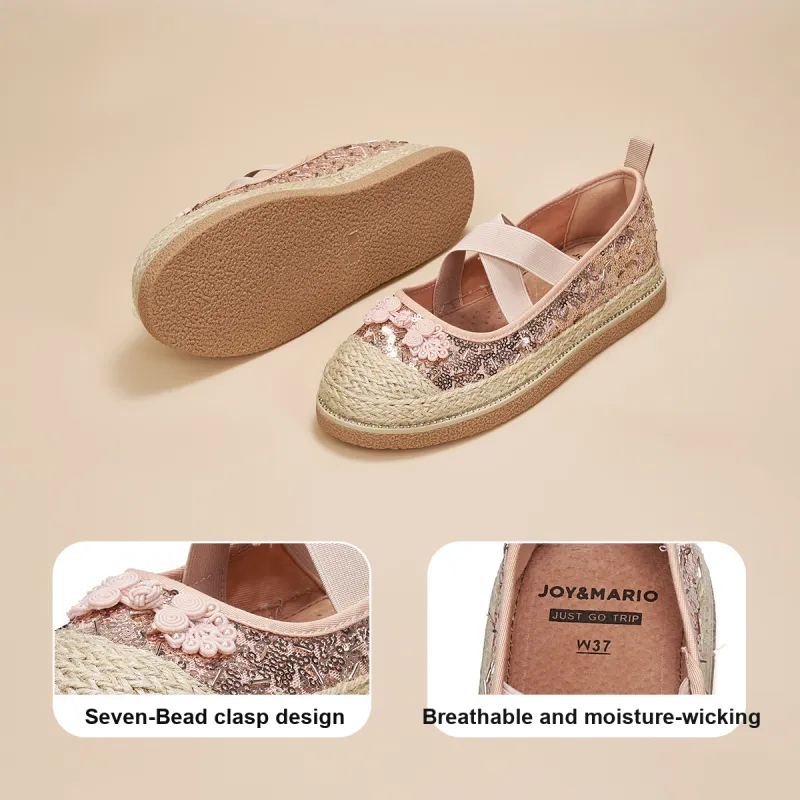 Joy&Mario Espadrilles Women's Black/Gold/Champagne-25
