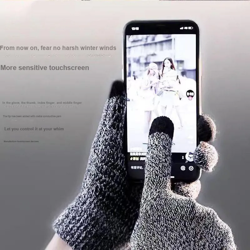 Montagut Yarn Knit Gloves Unisex-3