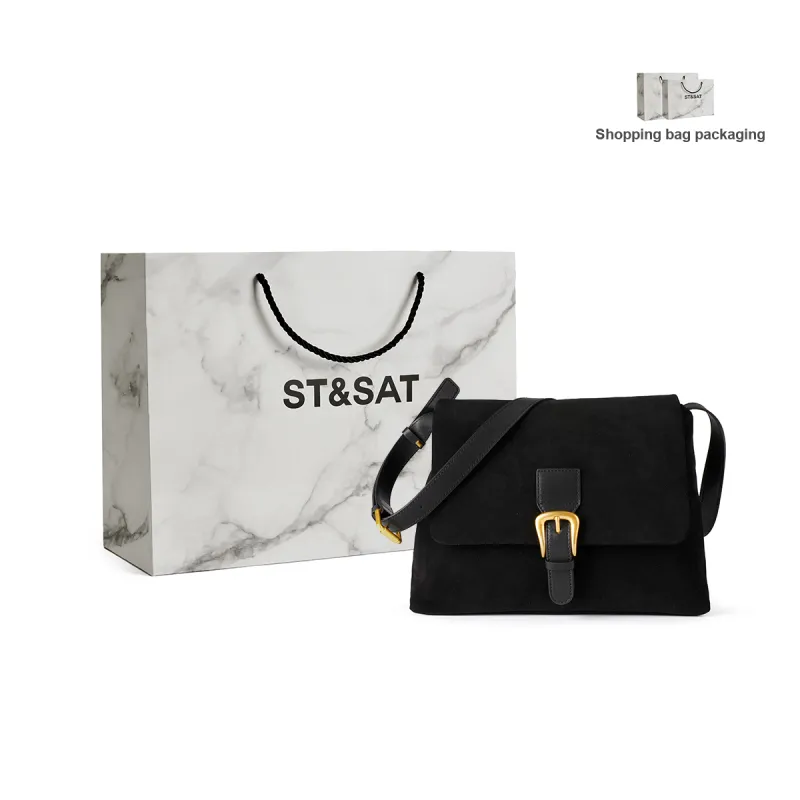 ST&SAT Genuine Leather Shoulder Bag Messenger Bag Tote Crossbody Bag Large Size Women's Multicolor-15