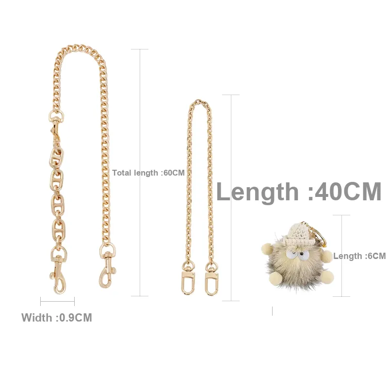 Metal Bag Chain Shoulder Strap Women's Antique Gold-1