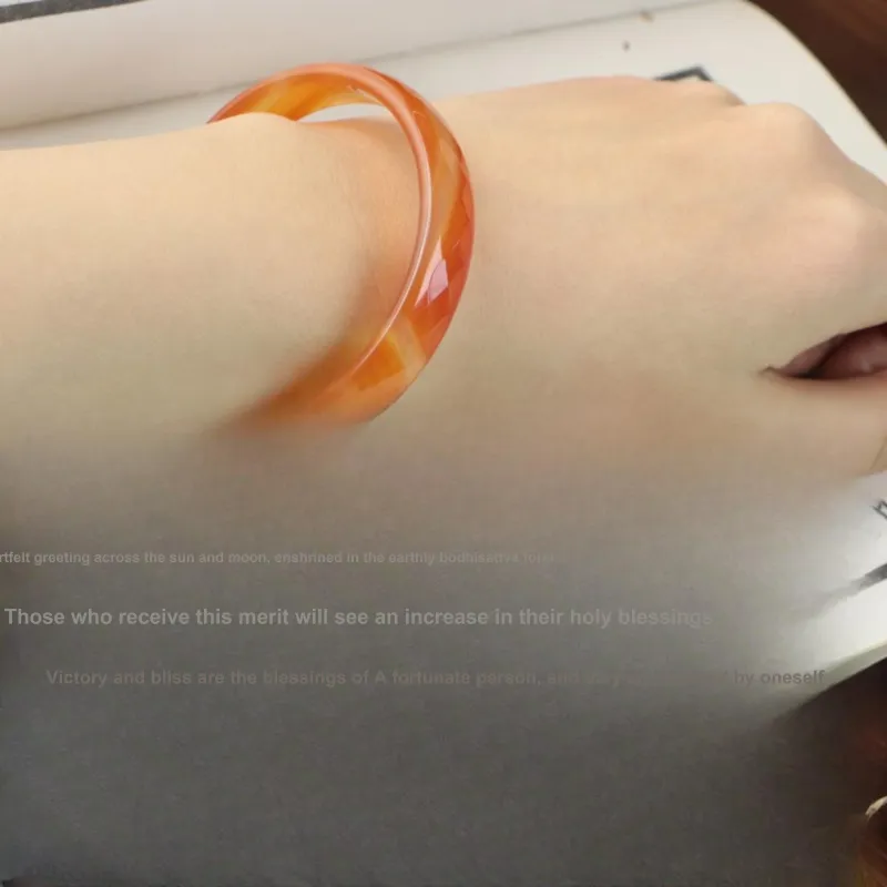 South Asia Natural Agate Jade Bangles Women's-1