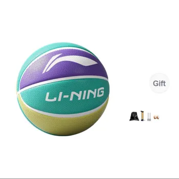 LiNing Rubber Basketball Purple Green 5/Size 7 Ball Training Kids'