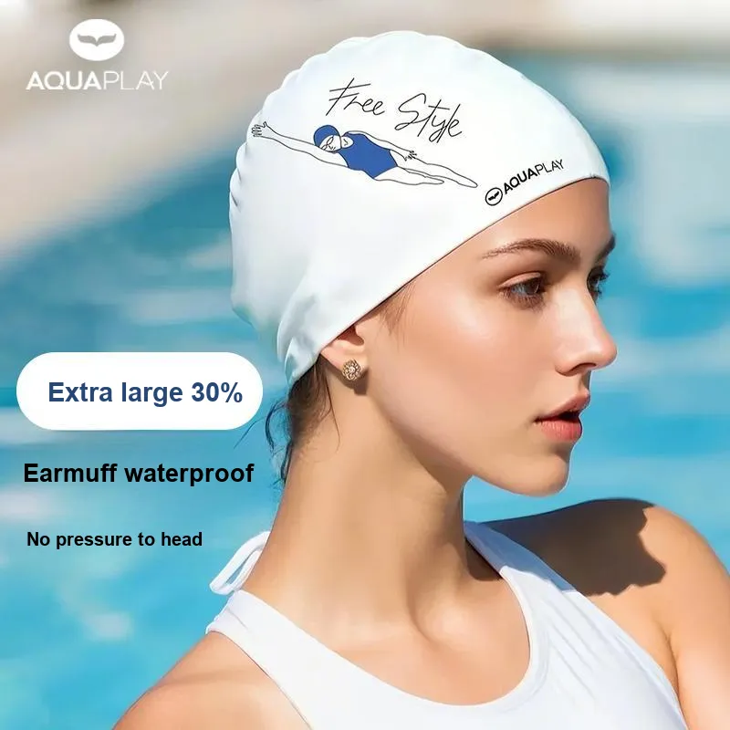 AQUAPLAY Swimming Caps Unisex Milk Foam White-1