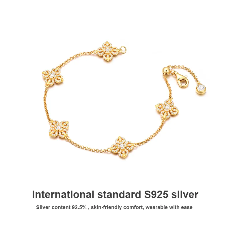 Trpopo S925 Silver With Zircon Bracelet Cross Vajra Pestle Women's-3