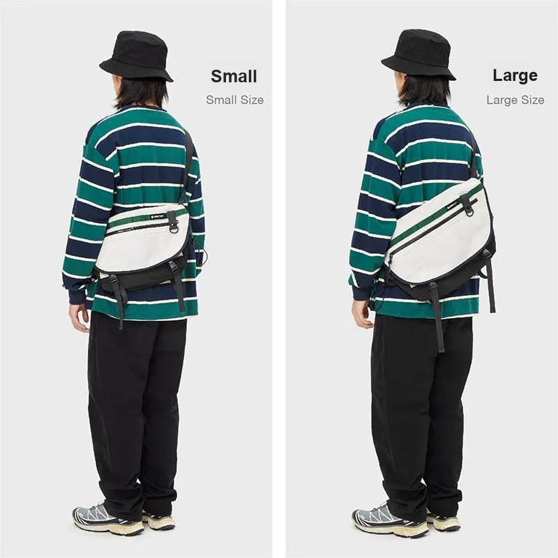 LIVEBOX EN DIRECT Polyester Messenger Bag Fixed Gear Bike Shoulder Bag Crossbody Bag Large Size Unisex White-5