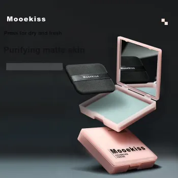 Mooekiss Mirror Box Pink Bamboo Charcoal Oil Absorbent Paper Facial Tissue Oil Control For Women's 100 Sheets