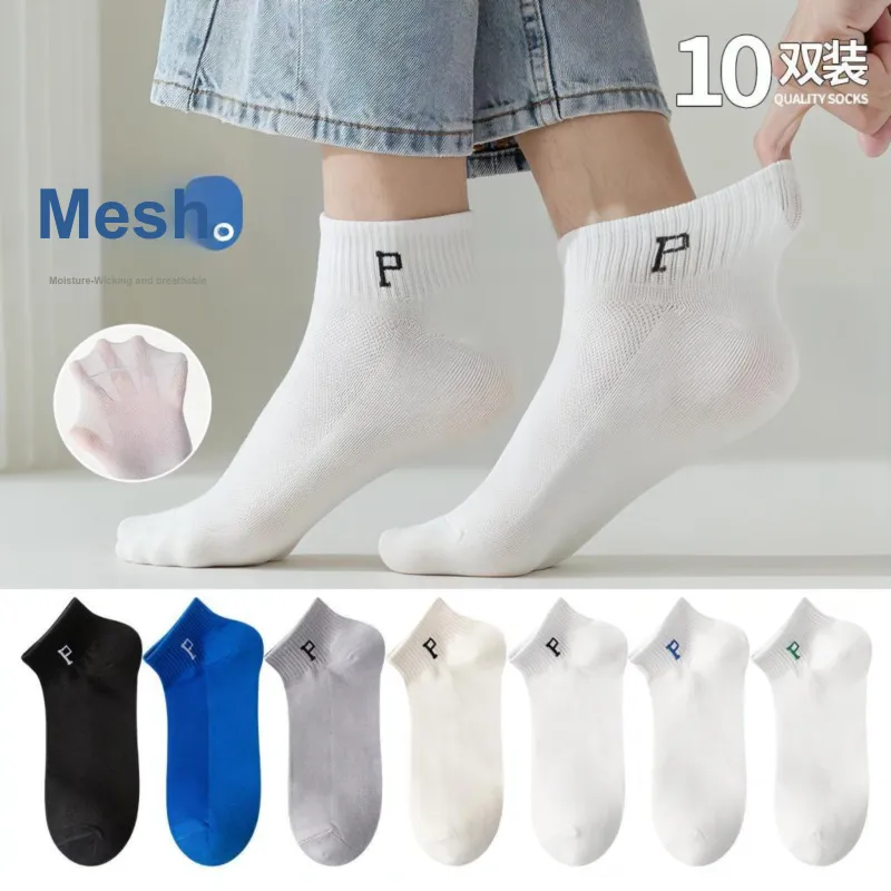 Cotton Gene Ankle Socks Men's 10 Pack-11