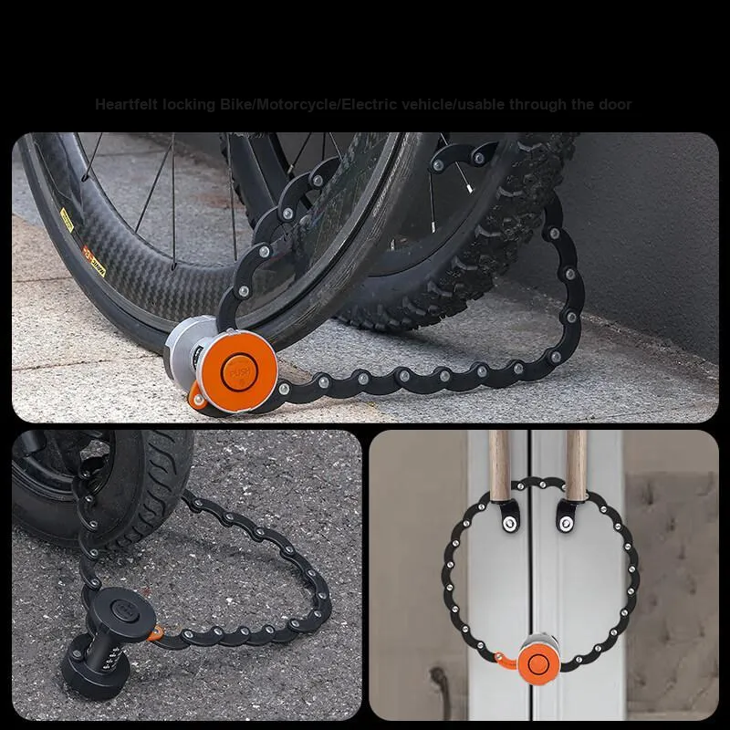 WEST BIKING Bicycle Locks Anti Pry Water Resistant Anti Rust Protective Folding Lock-12
