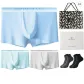 3 Pack Box Included (Ice Blue+Smoke Gray+Sky Blue)+2 Pack Socks+Shopping Bag