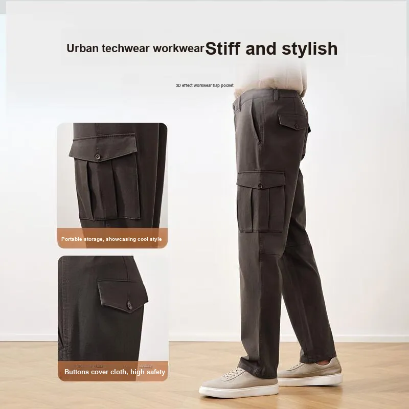 GOLDLION FW24 Straight Fit Elastic Cuff Cargo Pants Men's Multiple Colors-5