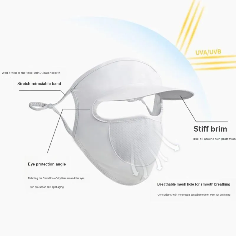 ANWUYU Cooling Sensation Silky Fabric Sun Protection Masks Women's-2