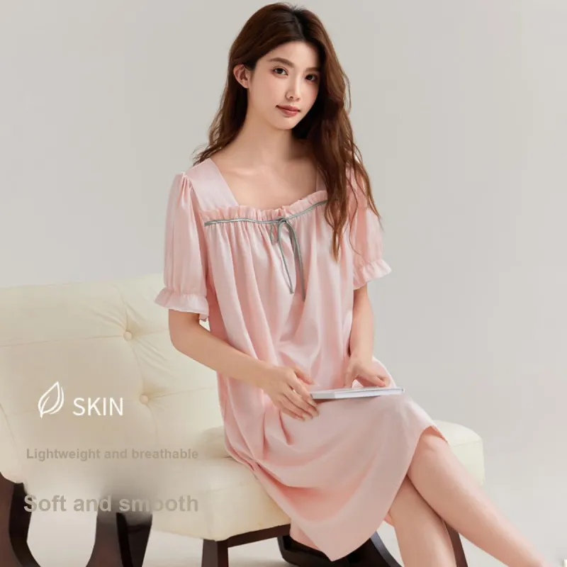 H YXIANG Nightgown Women's Pale Dogwood-1