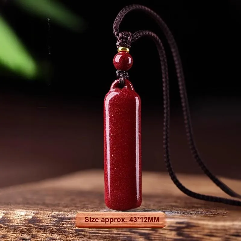 ZHIZUO Natural Cinnabar Pendants Unisex-1