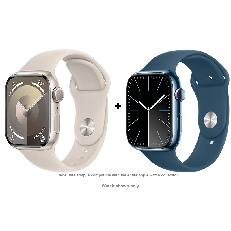 FZRT Apple Compatibility Watch Band Official Same Style Solid Color Liquid Silicone Strap Silicone Material-3