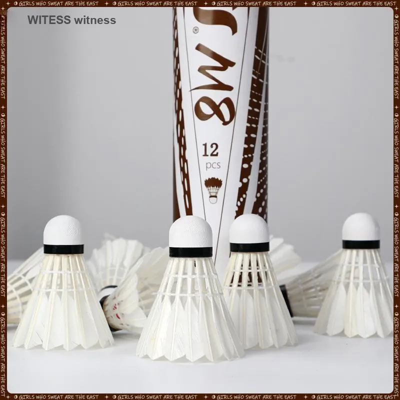 WITESS M8 12 Pack Duck Feather Competition Exclusive Shuttlecocks-4