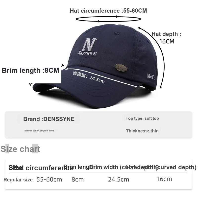 DENSSYNE Polyester Baseball Caps Unisex-4