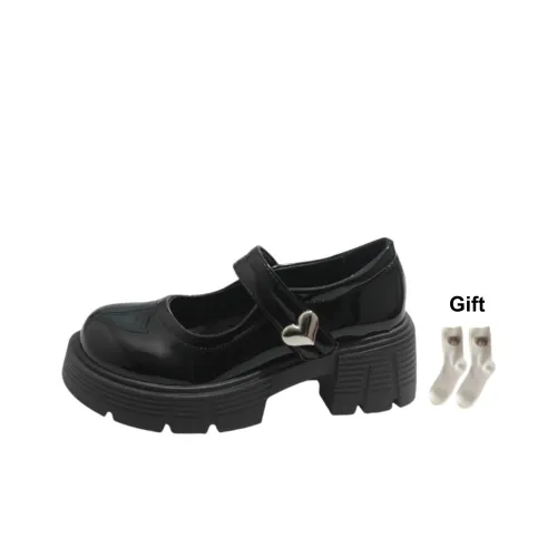 BINGO DUCK Грубый каблук Мэри Джейн Женские обувь