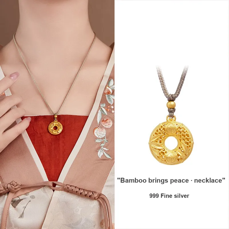 JITAIXIANG S999 Fine Silver Necklaces Unisex-4