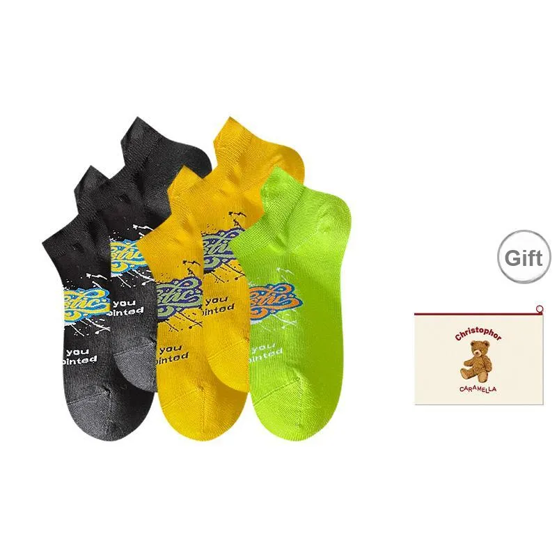 Caramella Ankle Socks Unisex Shopping Bag Combo Set-18