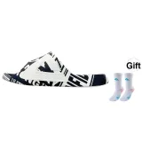 Black/All White+Lake Blue Basketball Socks