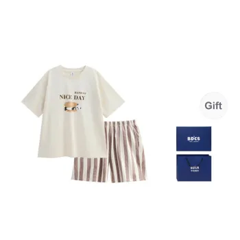 Peninsula City Pajama Set Women's Gift Box Set Brown Apricot Color